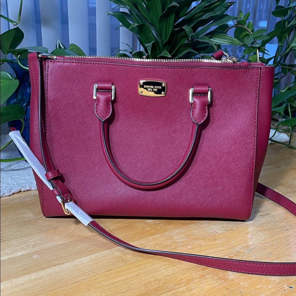 Michael Kors Burgundy Satchel Bag